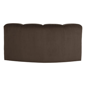 WOOOD Mojo bank hoekelement rond velvet Bruin