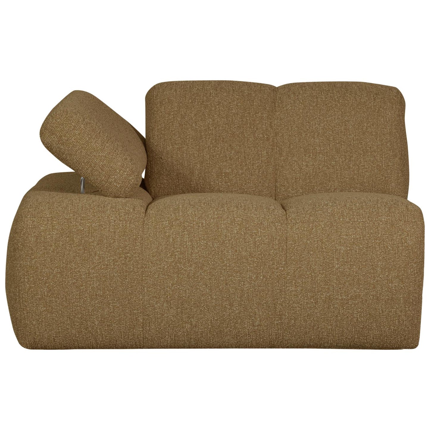 WOOOD Mojo 1-zits bank arm links bouclé Geel/Bruin Melange
