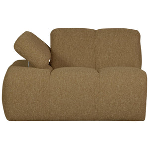 WOOOD Mojo 1-zits bank arm links bouclé Geel/Bruin Melange
