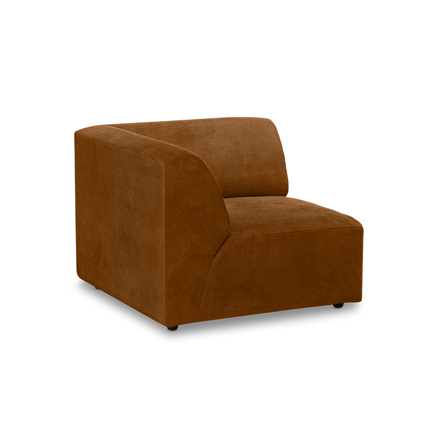 HKliving Jax bank left corner Royal Velvet Caramel