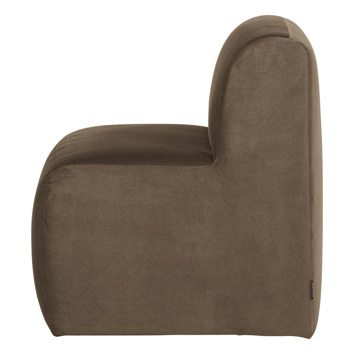 WOOOD Mojo Base eetkamerbank 84 cm met rugleuning velvet Taupe