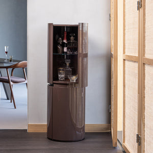 WOOOD Sera kast rond Ø45x135 cm Donkerbruin
