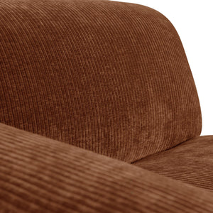 WOOOD Mojo Base chaise longue bank arm links rib Roestbruin