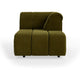 HKliving Wave bank right divan Royal Velvet Olive