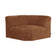 WOOOD Mojo Base bank hoekelement rond wollig Roestbruin