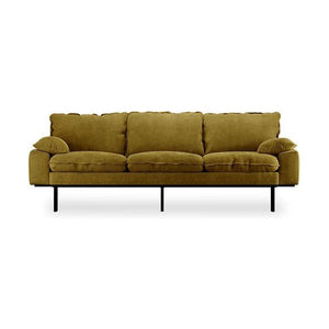 HKliving Retro 3-zitsbank Royal Velvet Olive