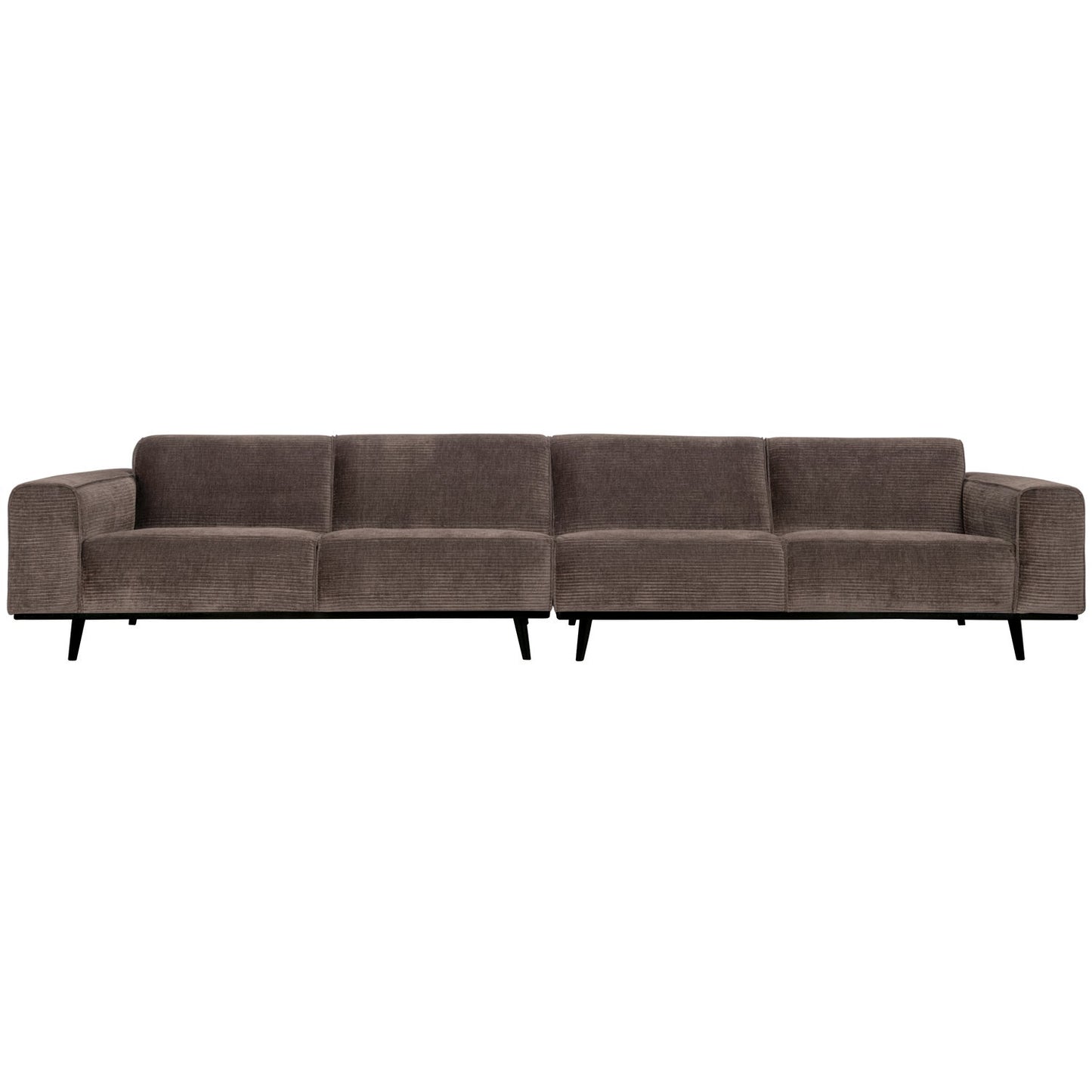 WOOOD Statement XL 4-zits bank 372 cm Ribstof Taupe