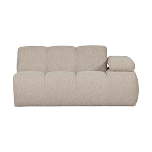 WOOOD Mojo 1,5-zits bank arm rechts bouclé Beige Melange