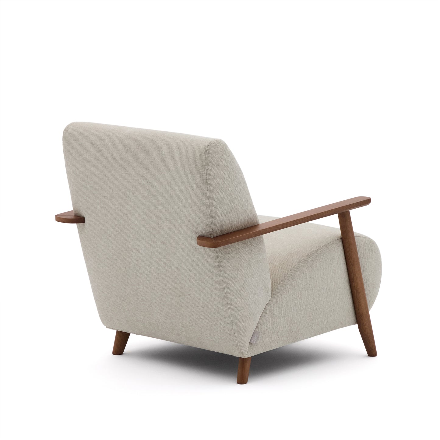 Kave Home Meghan fauteuil Pearl walnoot