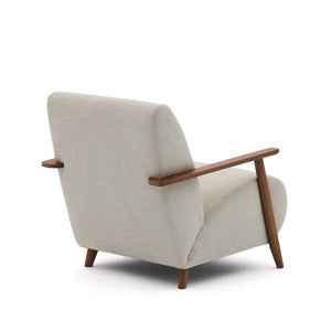 Kave Home Meghan fauteuil Pearl walnoot