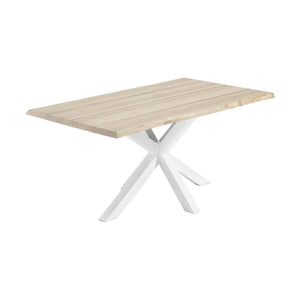 Kave Home Argo eettafel rechthoek 160x90 cm Natural/White