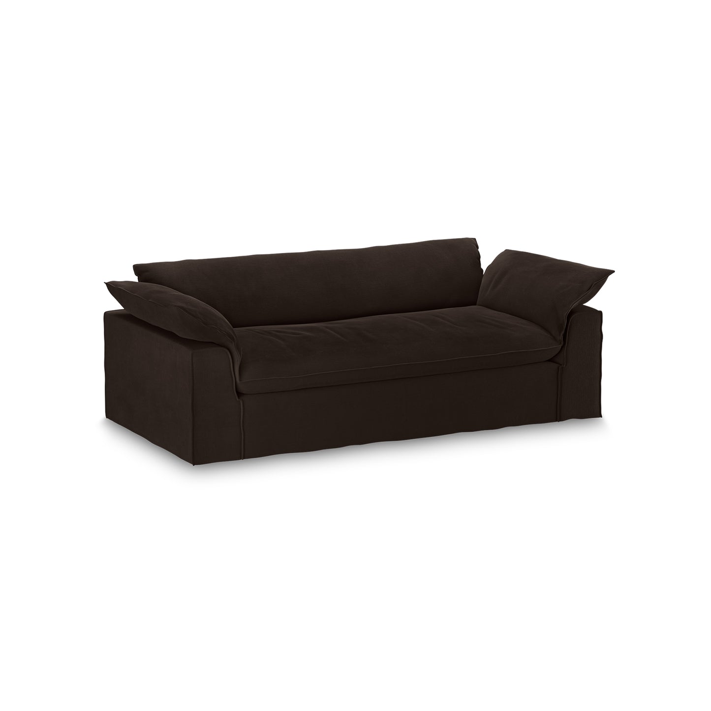 HKliving Nomad bank 244 cm Royal Velvet Espresso