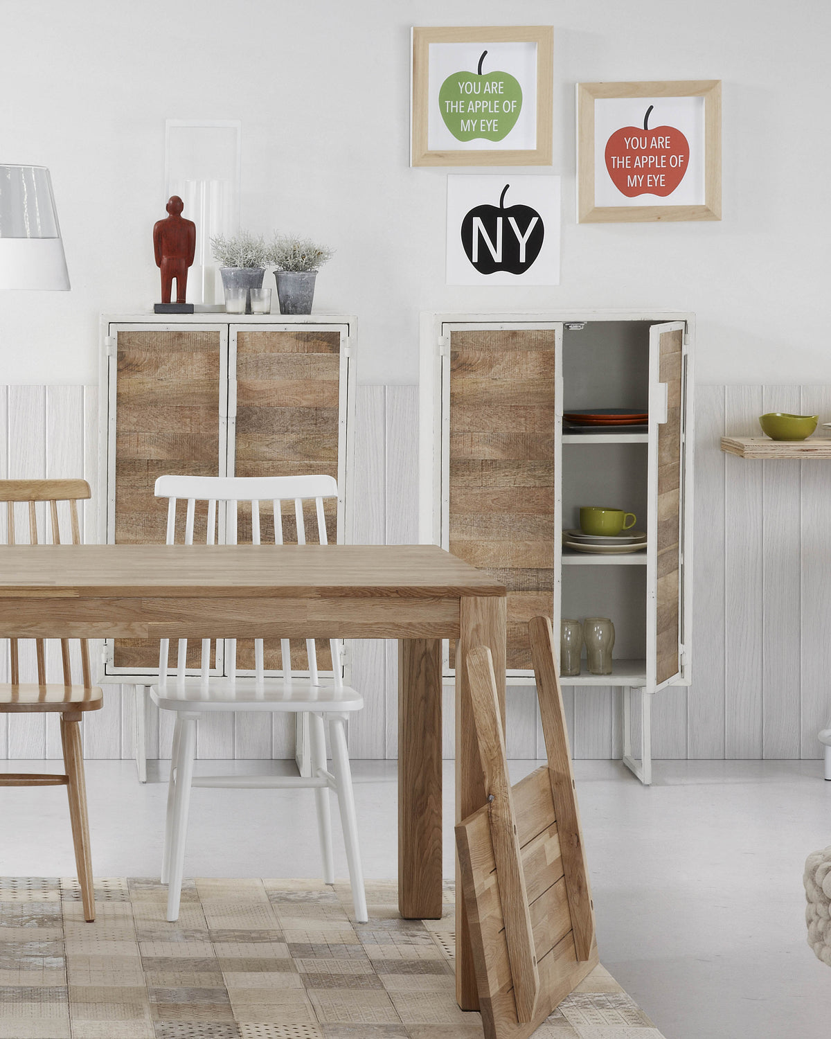 Kave Home Isbel eettafel uitschuifbaar rechthoek 120x75 cm Natural