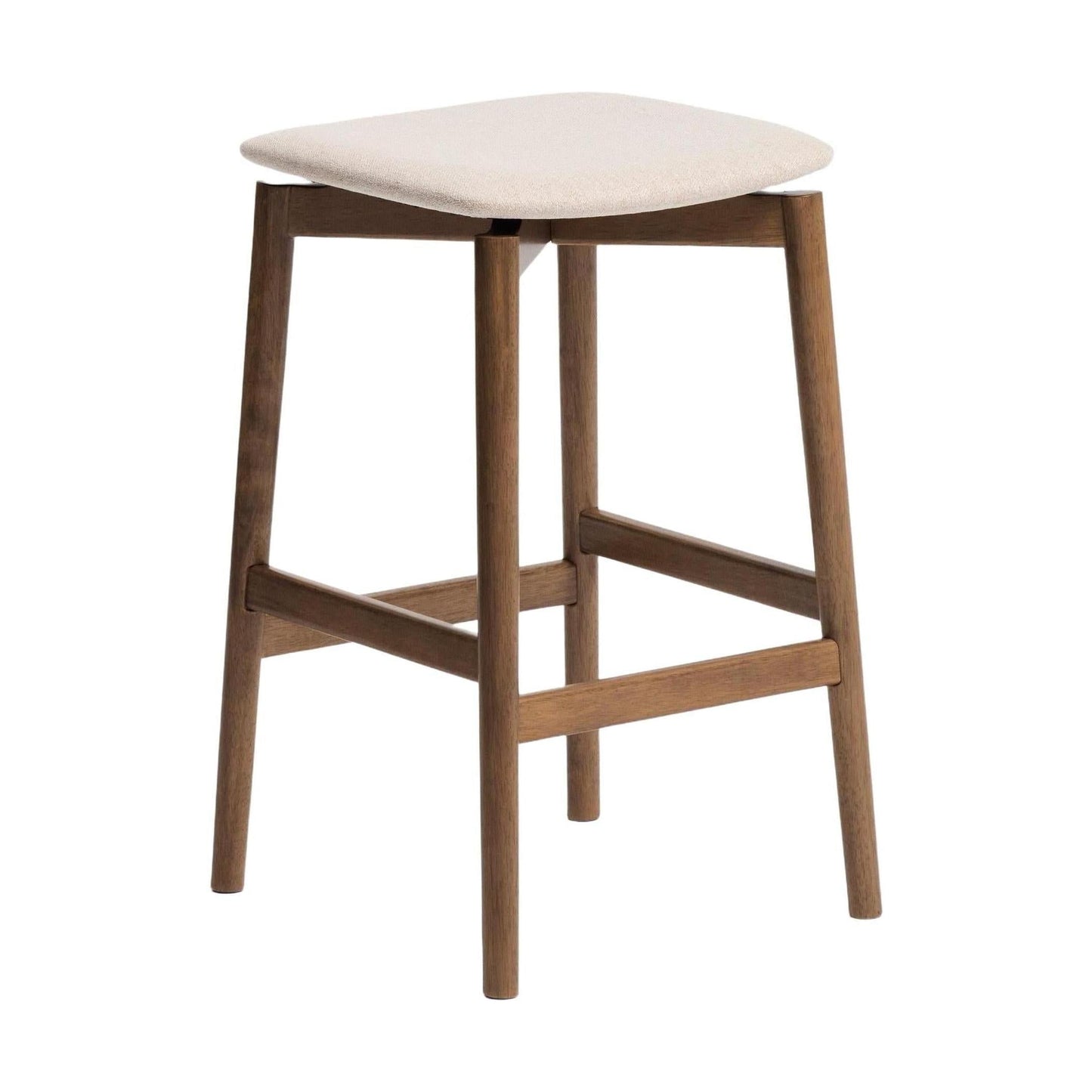 Kave Home Evera barkruk H67 chenille Grey/Brown