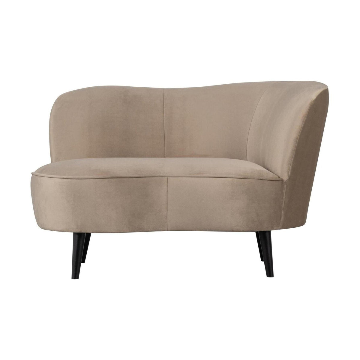 WOOOD Sara lounge fauteuil rechts velvet Khaki