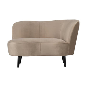 WOOOD Sara lounge fauteuil rechts velvet Khaki