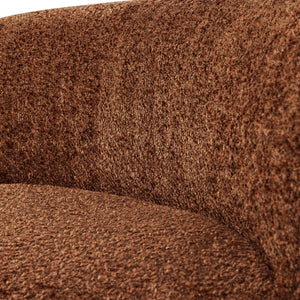 WOOOD Mojo Base eetbank hoek met rugleuning wollig Roestbruin