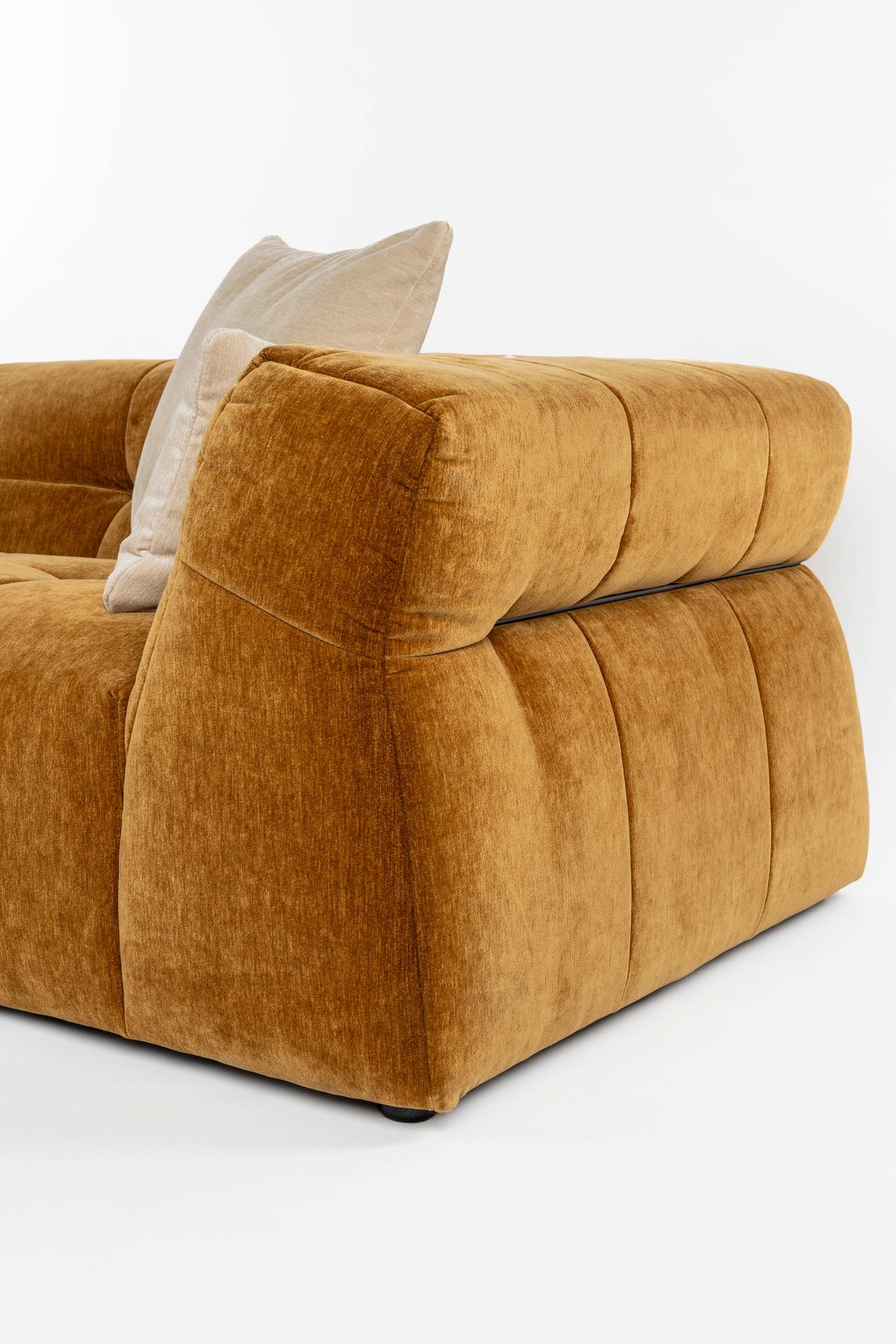 Dutchbone Hodge bank Chaise Longue links Okergeel