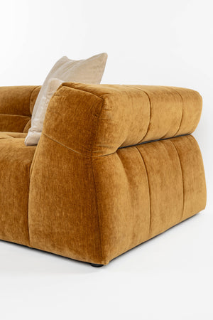 Dutchbone Hodge bank Chaise Longue links Okergeel