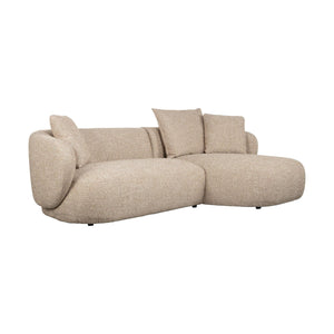 Zuiver Stones 3-zitsbank Chaise Longue rechts Lichtbruin