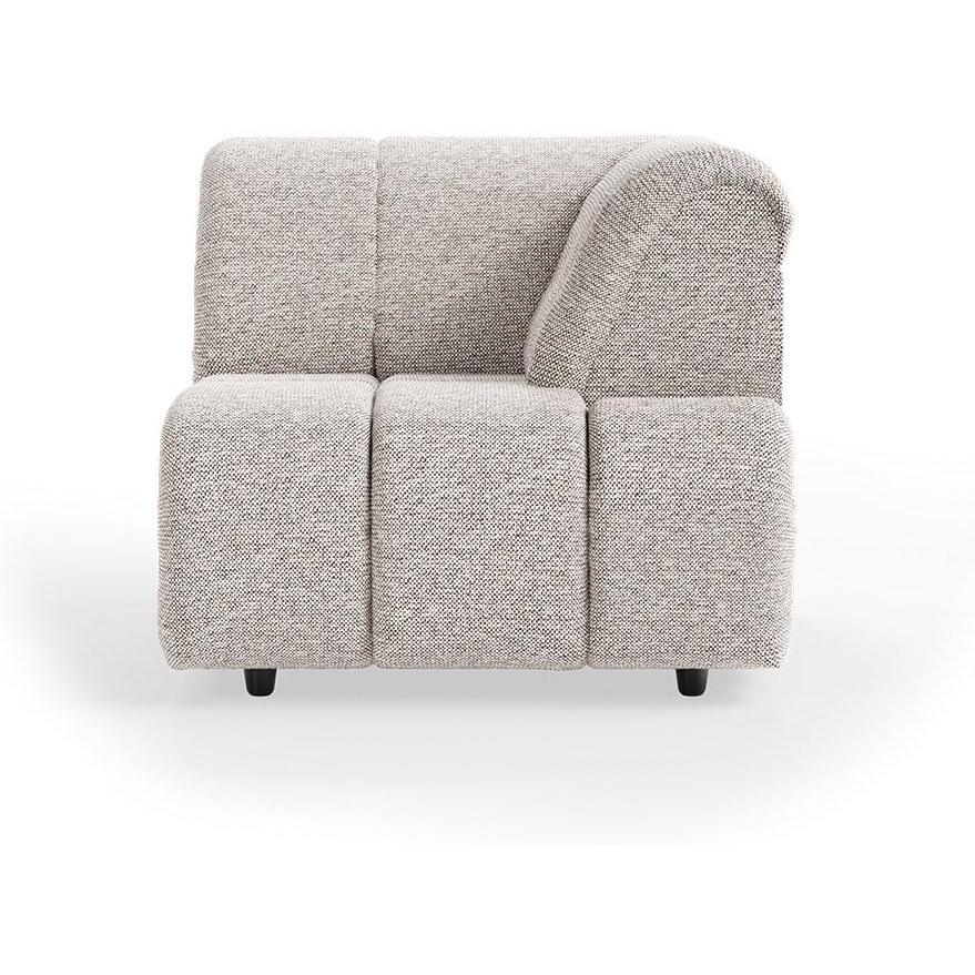 HKliving Wave bank right high arm Sneak Light Grey