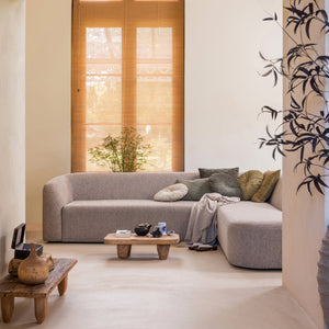 WOOOD Sloping hoekbank rechts Naturel Melange