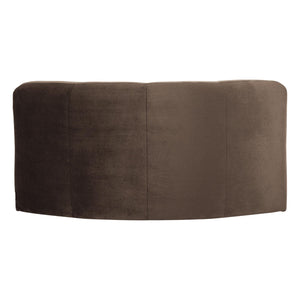WOOOD Mojo Base bank hoekelement rond velvet Bruin