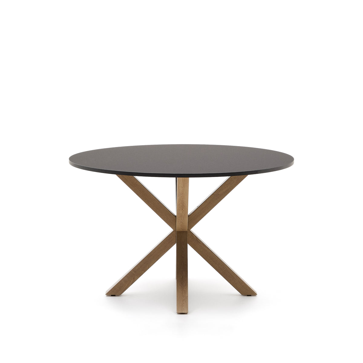 Kave Home Argo eettafel rond Ø120 cm Black/Natural