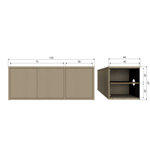 WOOOD Turner tv-meubel Mud