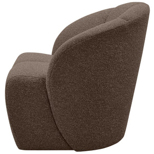 WOOOD Mojo draaifauteuil bouclé bruin melange
