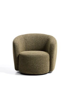 Kave home Odenia brandvertragende bouclé Olive green