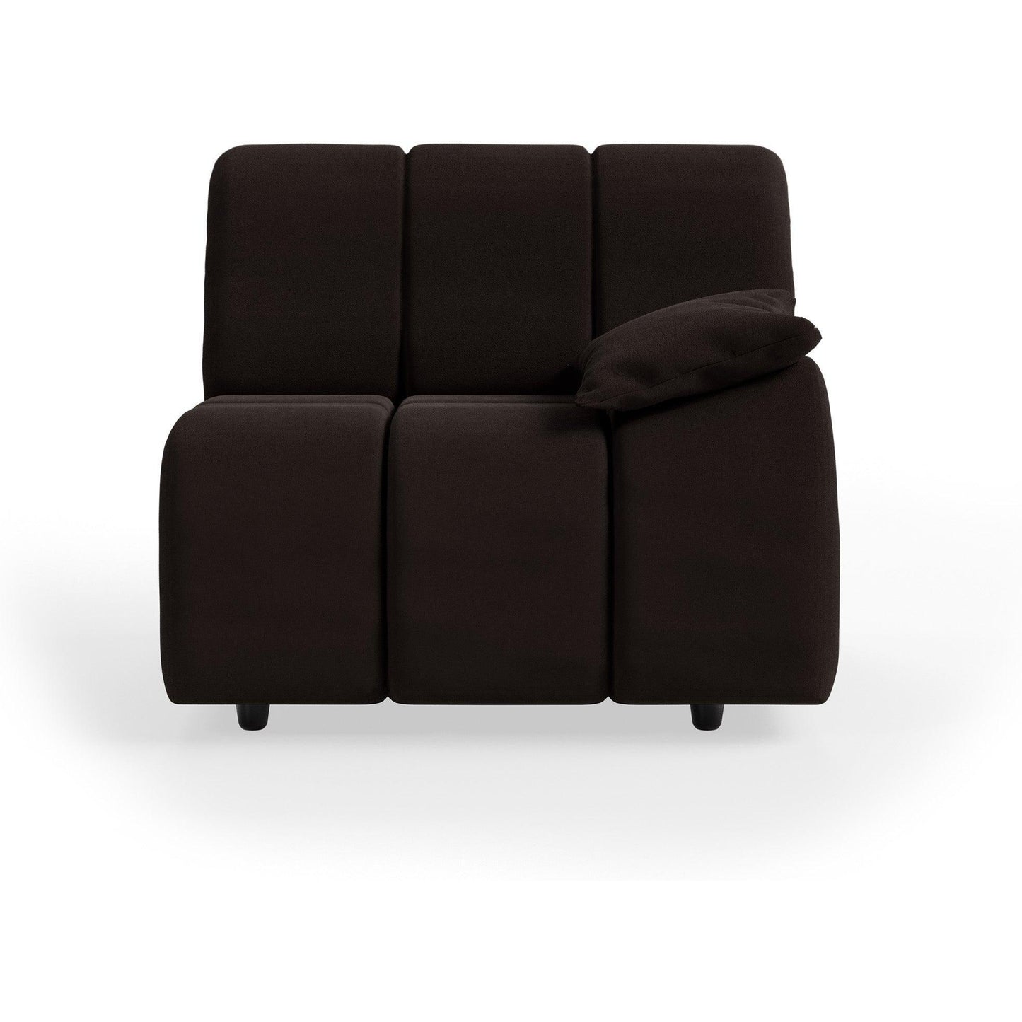HKliving Wave bank right low arm Royal Velvet Espresso