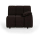 HKliving Wave bank right low arm Royal Velvet Espresso
