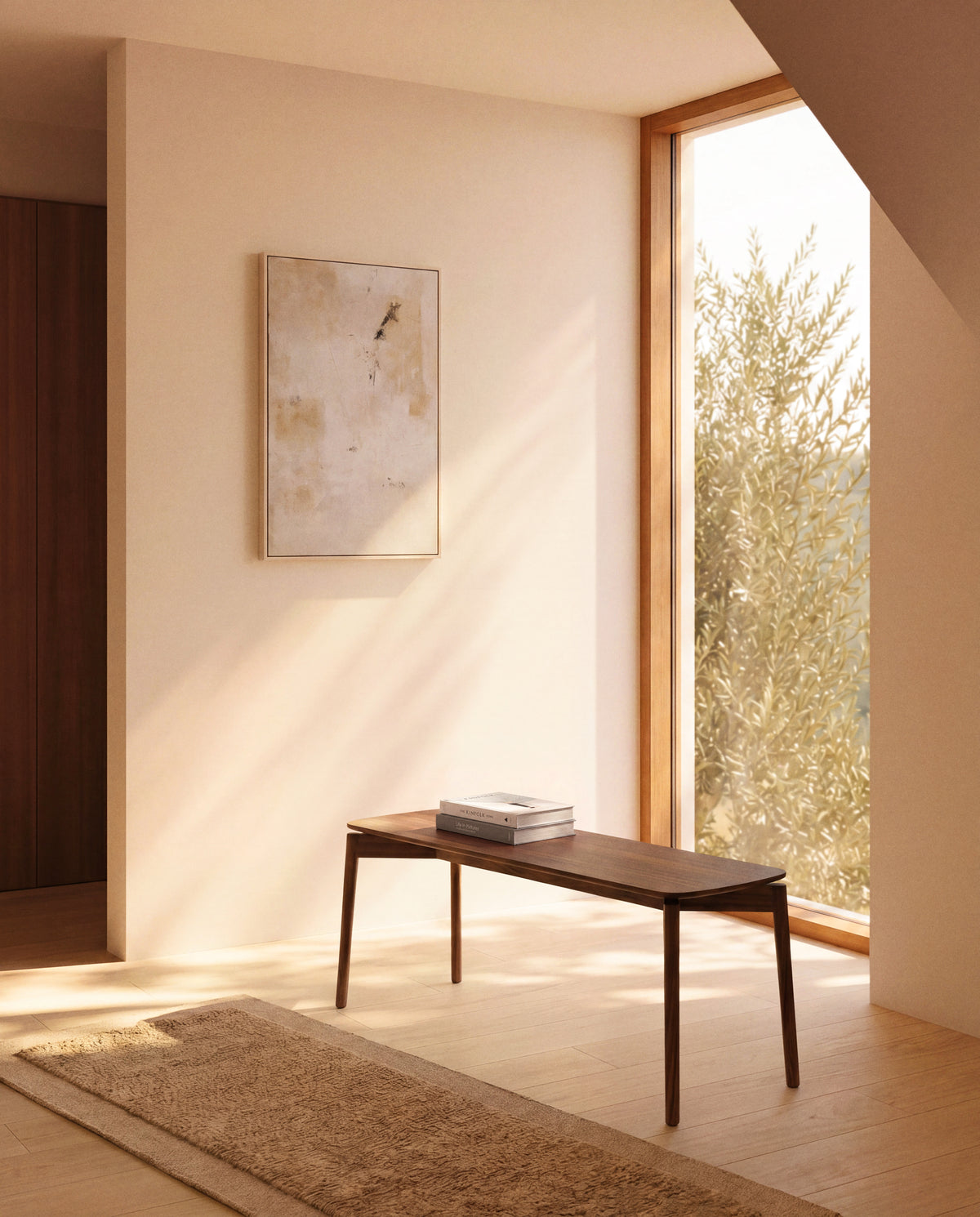 Kave Home Evera eetkamerbank Bruin