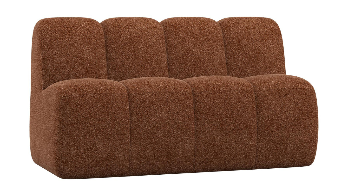 WOOOD Mojo eetbank 164 cm met rugleuning Wollig Roestbruin