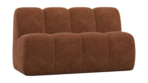 WOOOD Mojo eetbank 164 cm met rugleuning Wollig Roestbruin