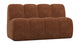 WOOOD Mojo eetbank 164 cm met rugleuning Wollig Roestbruin