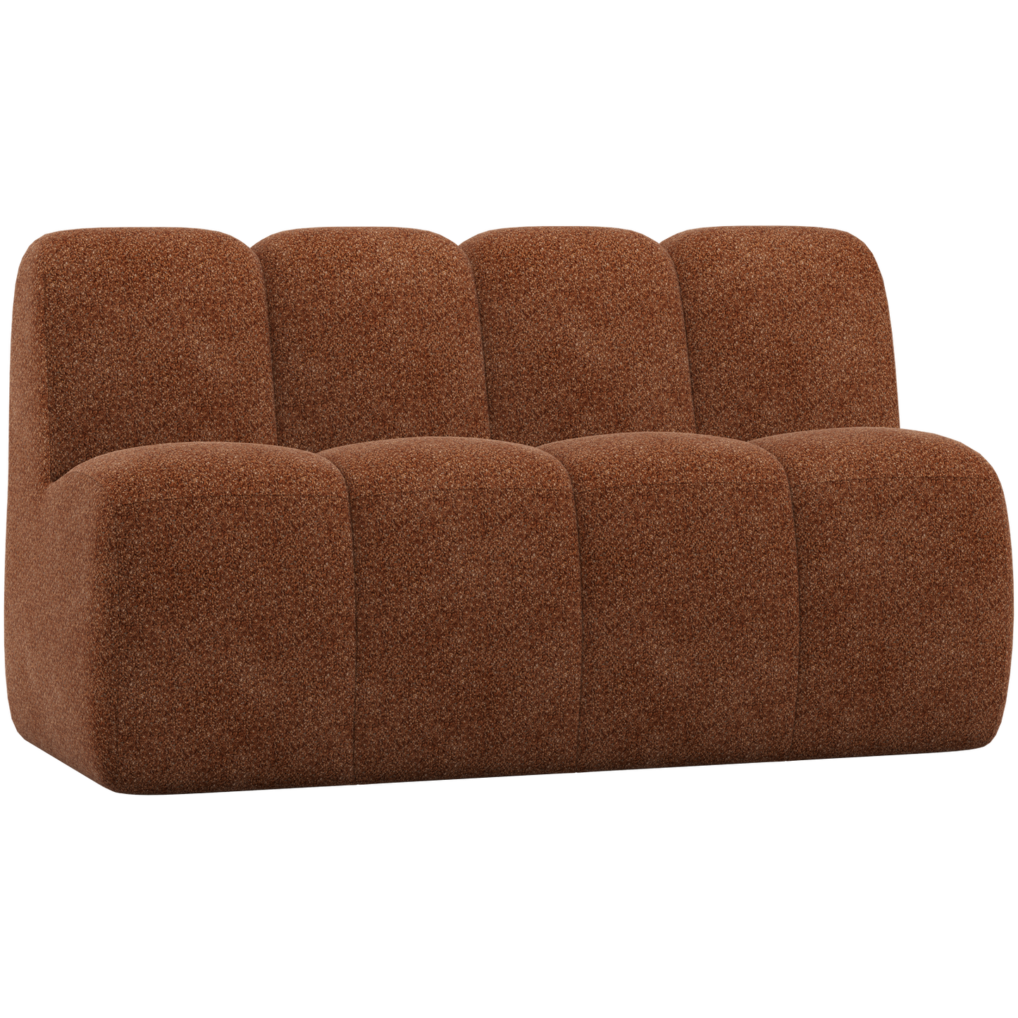 WOOOD Mojo eetbank 164 cm met rugleuning Wollig Roestbruin