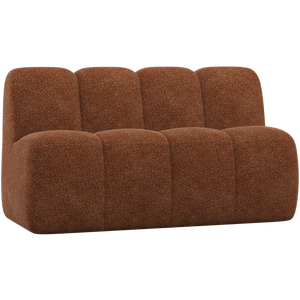 WOOOD Mojo eetbank 164 cm met rugleuning Wollig Roestbruin