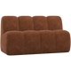WOOOD Mojo eetbank 164 cm met rugleuning Wollig Roestbruin