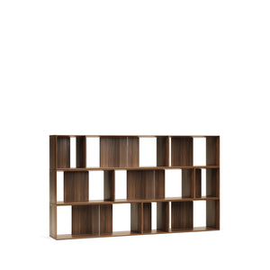 Kave Home Litto kast 9 modulaire planken walnoot