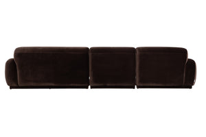 Zuiver Hazel 6-zitsbank Chaise Longue links Bruin