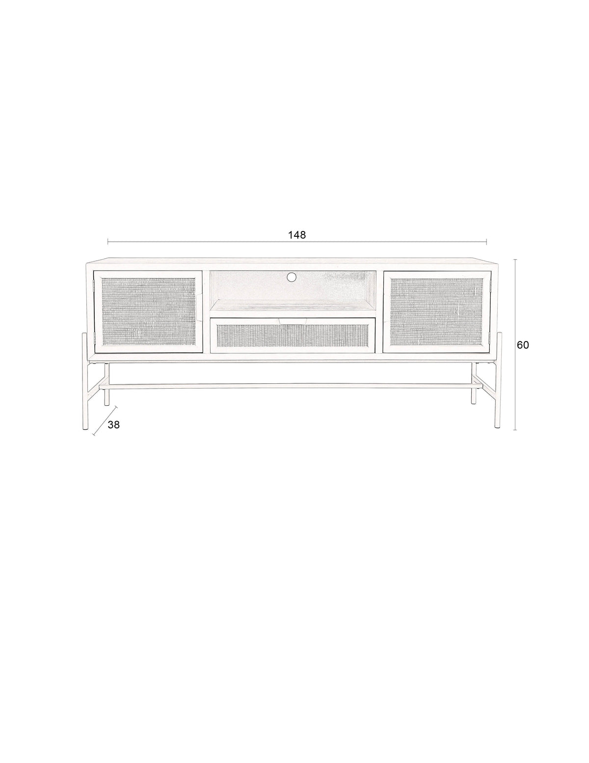 Dutchbone Yasu dressoir Zwart