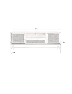 Dutchbone Yasu dressoir Zwart
