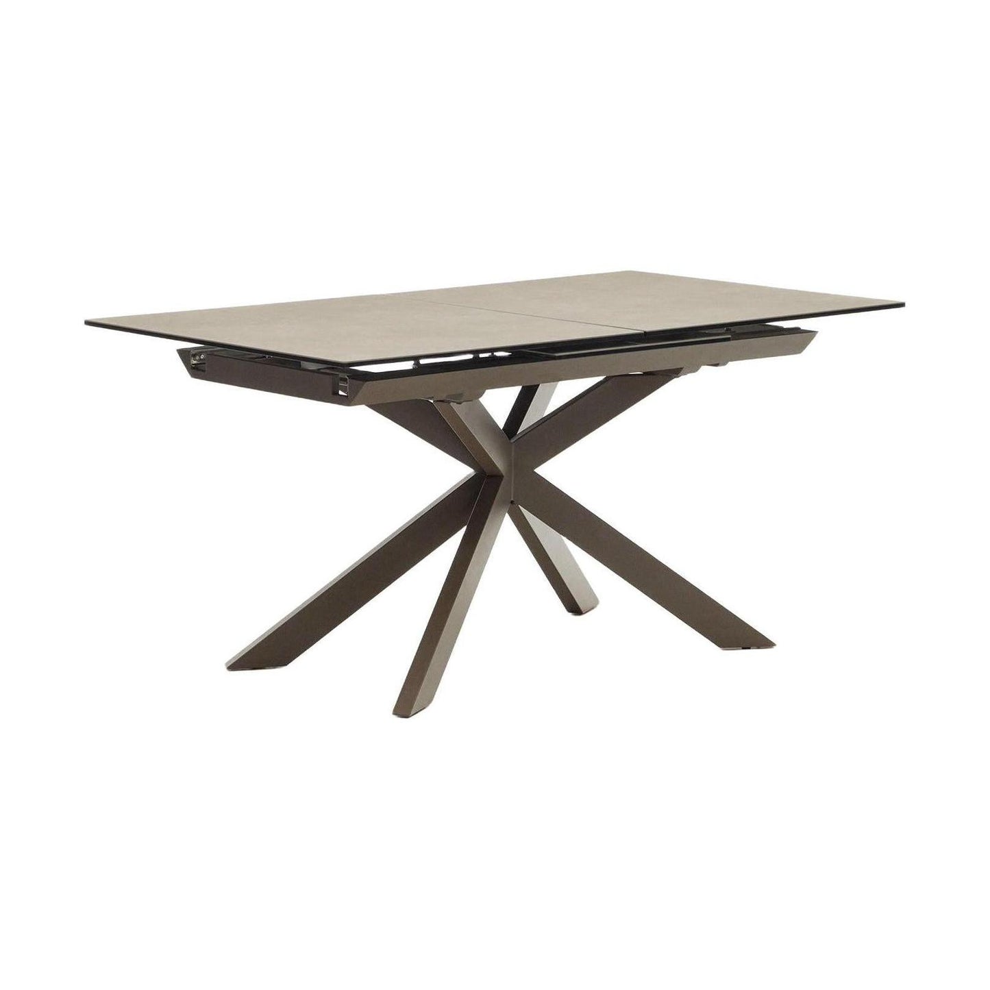 Kave Home Atminda eettafel uitschuifbaar rechthoek 160x90 cm Brown