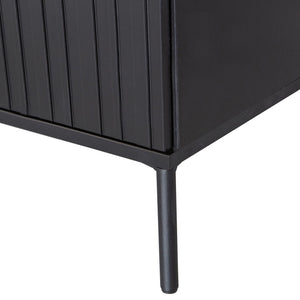 WOOOD New Gravure tv-meubel 100 cm Zwart