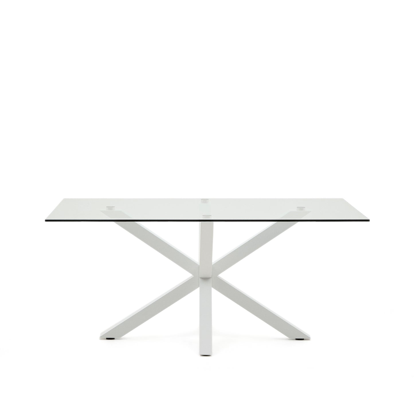 Kave Home Argo eettafel rechthoek 160x90 cm Clear/White