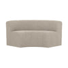WOOOD Mojo Base eetbank halfronde hoek rugleuning bouclé Beige