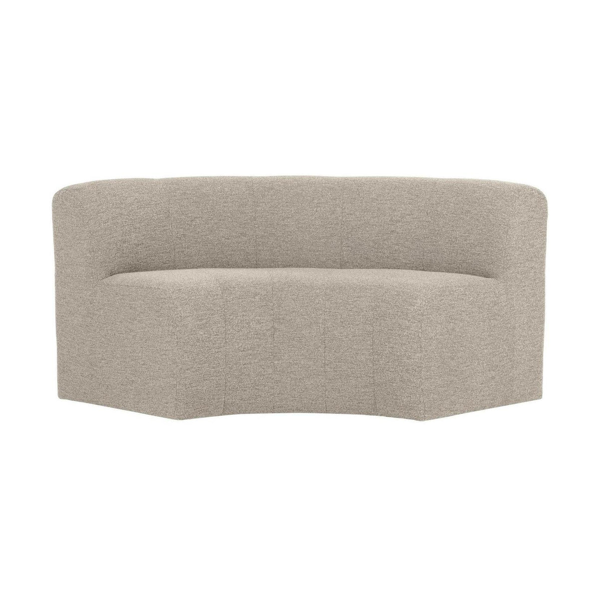 WOOOD Mojo Base eetbank halfronde hoek rugleuning bouclé Beige