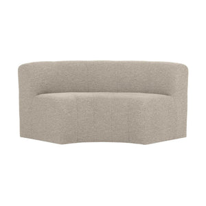 WOOOD Mojo Base eetbank halfronde hoek rugleuning bouclé Beige